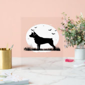 ロットワイラードッグ – ハロウィンムーンシルエットオーバーシズ アクリルサイン (ウェディング)