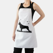 ロットワイラードッグ – ハロウィンムーンシルエットオーバーシズ エプロン (インサイチュ)