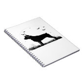 ロットワイラードッグ – ハロウィンムーンシルエットオーバーシズ ノートブック (右側)