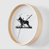 ロットワイラードッグ – ハロウィンムーンシルエットオーバーシズ 壁時計 (傾斜)