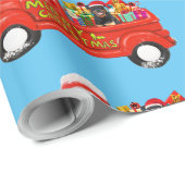 ロットワイラードッグinクリスマスデリバリートラック ラッピングペーパー (ロールコーナー)