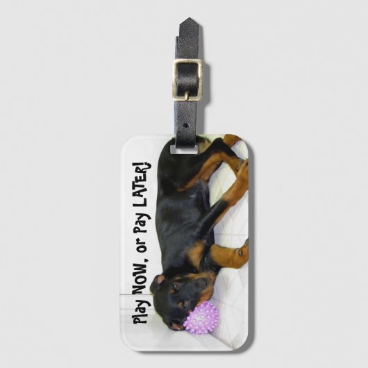 ロットワイラーハイデ遊ィ今すぐ、お支払いの後の荷物タグ ラゲッジタグ (正面縦)