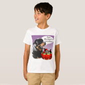 ロットワイラーハロウィンキャンディ Tシャツ (正面フル)