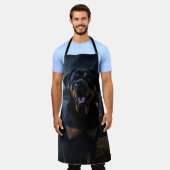 ロットワイラーハロウィンホラー エプロン (着用した状態)