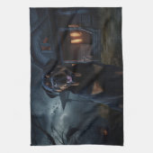 ロットワイラーハロウィンホラー キッチンタオル (縦)