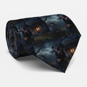 ロットワイラーハロウィンホラー ネクタイ (ロール)