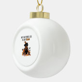 ロットワイラーハロウィーンの衣装ロットワイラーは私 セラミックボールオーナメント (右)