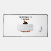 ロットワイラーハロウィーンの衣装ロットワイラーは私 デスクマット (キーボード&マウス)