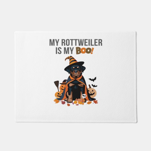 ロットワイラーハロウィーンの衣装ロットワイラーは私 ドアマット (正面)