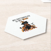 ロットワイラーハロウィーンの衣装ロットワイラーは私 ペーパーコースター (アングル)