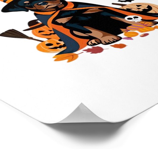 ロットワイラーハロウィーンの衣装ロットワイラーは私 ポスター (角)