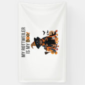 ロットワイラーハロウィーンの衣装ロットワイラーは私 横断幕 (縦)