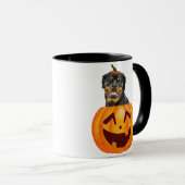 ロットワイラーハロウィーンコーヒーマグ マグカップ (正面右)