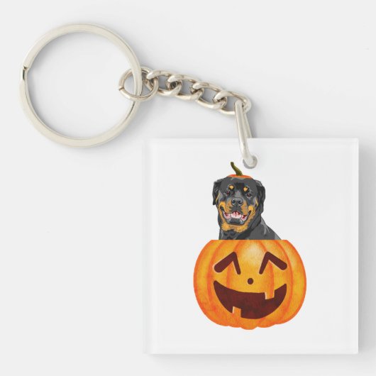 ロットワイラーハロウィーン キーホルダー (正面)
