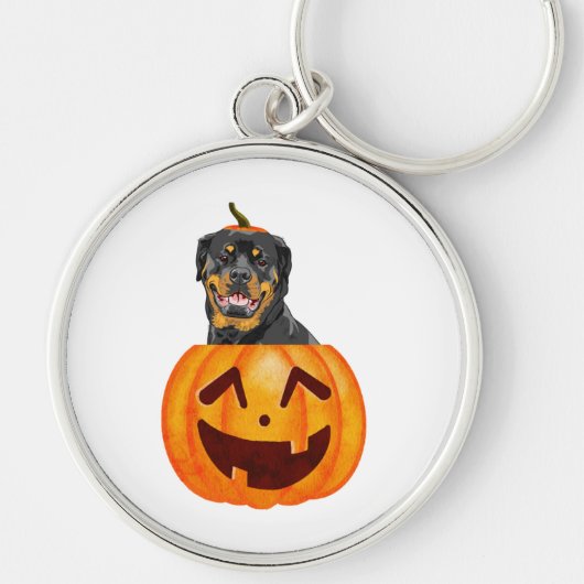 ロットワイラーハロウィーン キーホルダー (正面)
