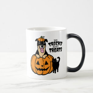 ロットワイラーハロウィーンNoトリックJust Treats モーフィングマグカップ