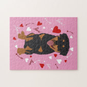 ロットワイラーバレンタインデー ジグソーパズル (横)