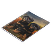 ロットワイラーパピーオータムデライトカボチャ ノートブック (左側)