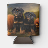 ロットワイラーパピーオータムデライトカボチャ 缶クーラー (正面)