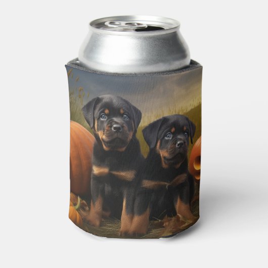 ロットワイラーパピーオータムデライトカボチャ 缶クーラー (缶裏面)