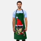 ロットワイラーパピークリスマス エプロン (着用した状態)