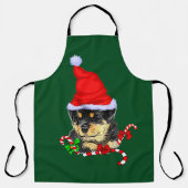 ロットワイラーパピークリスマス エプロン (正面)