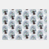 ロットワイラーパピークリスマス ラッピングペーパーシート (正面)