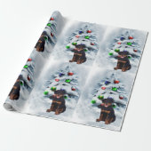 ロットワイラーパピークリスマス ラッピングペーパー (アンロールド)