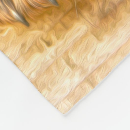 ロットワイラーパピードウウォーターカラー油アー絵を描ト フリースブランケット (角)