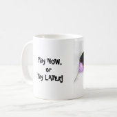 ロットワイラーパピー今遊すぐか、後でマグを支払う コーヒーマグカップ (正面左)