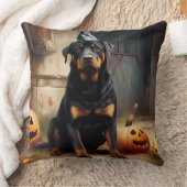 ロットワイラーパンプキンズハロウィンホラー クッション (ブランケット)