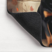 ロットワイラーパンプキンズハロウィンホラー マウスパッド (コーナー)