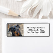 ロットワイラーヘッドのティルト切断差出人住所ラベル ラベル (インサイチュ)