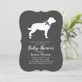 ロットワイラーベビーシャワーロ男女兼用ティ 招待状 (スタンド正面)