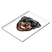 ロットワイラーポートレートスケッチ ノートブック (左側)