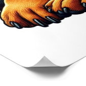 ロットワイラーママと子犬04 5000X ポスター (角)