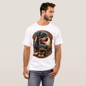 ロットワイラーママと子犬 Tシャツ (正面フル)