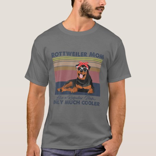 ロットワイラーママバンダナマッチヴィンテージマザーズデイ Tシャツ (正面)