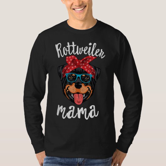 ロットワイラーママパピママ犬マママラバーギフト Tシャツ (正面)