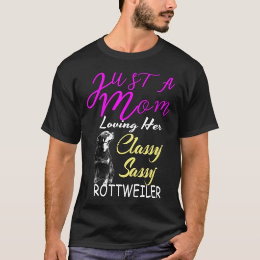ロットワイラーマママシャツドッグラブ Tシャツ (正面)