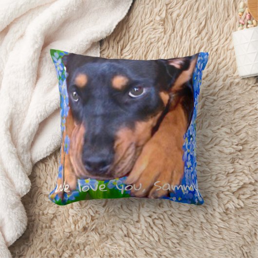 ロットワイラーメモリアル枕を抱擁 クッション (ブランケット)
