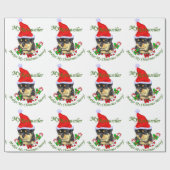 ロットワイラーメリー ラッピングペーパー (フラット)