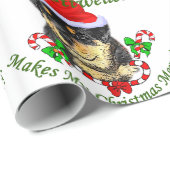 ロットワイラーメリー ラッピングペーパー (ロールコーナー)