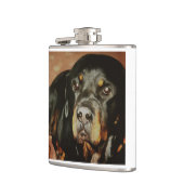 ロットワイラーラバーペットポートレート フラスク (左)