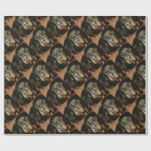 ロットワイラーラバーペットポートレート ラッピングペーパー (フラット)