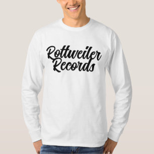 ロットワイラーレコードメンズロングソールTシャツ(QR付き) Tシャツ