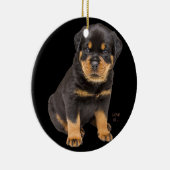 ロットワイラーロッティママ犬パパティーラブペットパピー セラミックオーナメント (右)