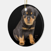 ロットワイラーロッティママ犬パパティーラブペットパピー セラミックオーナメント (左)