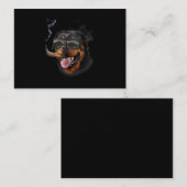 ロットワイラー付き葉巻アビエーターサングラス 名刺 (正面/裏面)