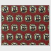 ロットワイラー包装紙 ラッピングペーパー (フラット)